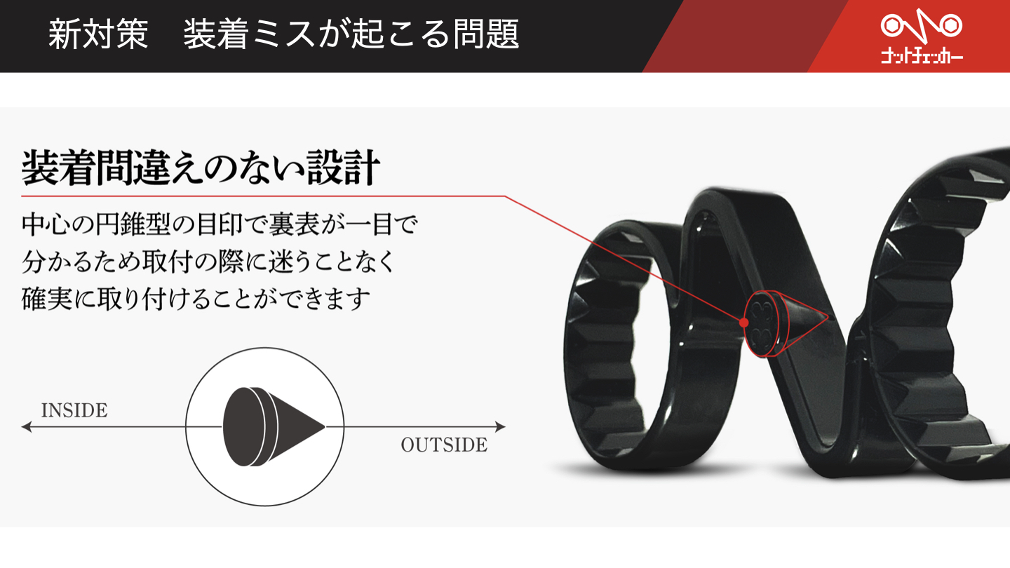 装着間違えのない設計